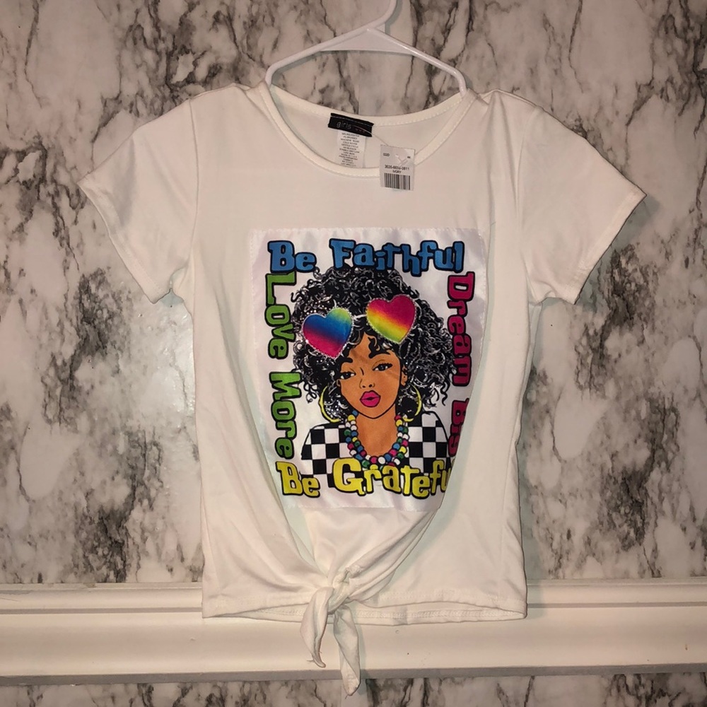 NWT girls size Large dream big expression shirt
